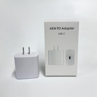 Chargeur mural portable 45w Usb c Type c Câble de charge rapide Bloc de chargeur pour téléphone portable Ensemble adaptateur pour Iphone 15 Pro Max Samsung