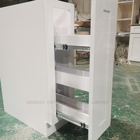 Armoire de cuisine en bois à épices, étagère glissante, européenne et américaine, placard de cuisine en contreplaqué blanc