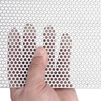 Grille de haut-parleur en métal perforé nid d'abeille, revêtement poudré personnalisé, en acier inoxydable, maille métallique perforée