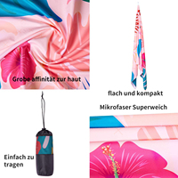 Professional Printing Sand Free Custom Logo Pink Microfiber Beach Towels