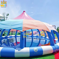 Château gonflable WODI de qualité commerciale en PVC de 0,55 mm avec toboggan aquatique pour enfants et adultes