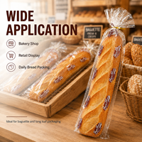 Sacs à pain micro-perforés en BOPP de qualité alimentaire, emballage transparent personnalisé pour boulangerie, pour pain en paine