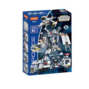 COGO 8 en 3 ABS 3D Robot éducatif <span class=keywords><strong>de</strong></span> déformation transformer briques camion blocs <span class=keywords><strong>de</strong></span> construction jouets pour enfants - Product Image 6