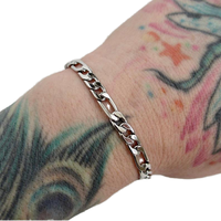2024 nouveautés hommes à la mode 316 acier inoxydable 5mm Figaro chaîne Bracelet cadeau exclusif pour hommes père ou garçon