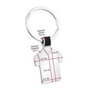 Camiseta con cuello en V y accesorios de ropa Key Ring - Product Image 3