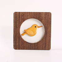 Cadre photo décoratif en bois sculpté en forme d'oiseau, à suspendre ou à poser, jolie décoration de bureau, fourniture pour marché de nuit transfrontalier