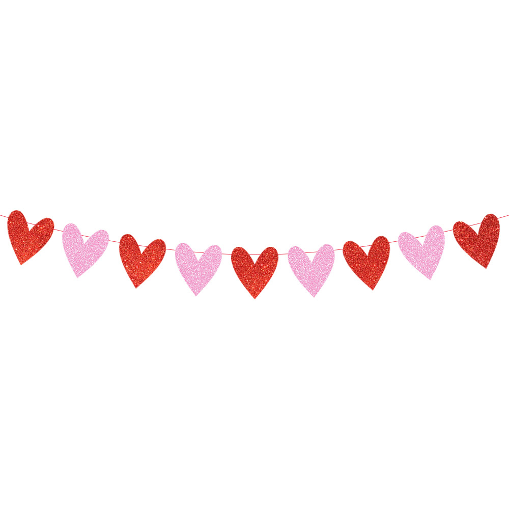 Rose pailleté - Coeur