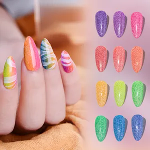 RS Festival Broken Diamonds Fix Neon Fluorescent Reflective Disco Glitter Nail Gel Polish For Nails Supplies Salon