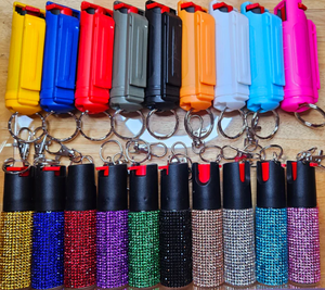Shiny Factory Wholesale Rechargeable Key Chain Waterproof with Magnetic Base Perfect Camping Stock Mace Liquid Spray Bottle