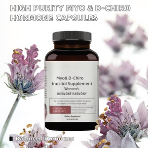 Capsules d'équilibre hormonal Myo-Inositol naturel de haute pureté pour femmes, Myo-D-Chiro, Folate, Vitamine D3, 60 capsules pour femmes adultes - Product Image 2