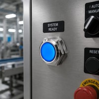 Meilleures ventes Interrupteur à bouton poussoir en métal étanche IP67 19MM Interrupteur à bouton poussoir momentané/à verrouillage éclairé pour commande électrique