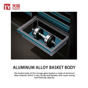 TIANYI TY-9012 High End Aluminum Alloy <b>Wall</b> Mount Detachable <b>Storage</b> <b>Baskets</b> <b>for</b> Bedroom Closet - Product Image 2