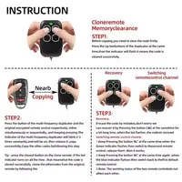 Duplicateur de télécommande de garage 280-868 MHz, multifréquence, code fixe, code roulant, code d'apprentissage, ouvre-porte universel