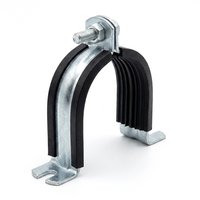 Collier de serrage en acier au carbone galvanisé pour conduit en forme de P, rétractable à froid, avec revêtement en caoutchouc EPDM, système de mesure métrique