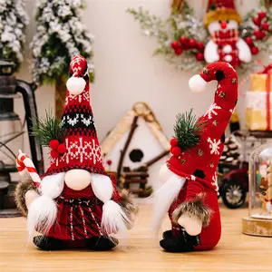 Coole Kerstman Cadeau Rudolph Gezichtsloze Pluche Pop Ornamenten Kinderen Cadeau Vrolijk Kerst Kabouter Gnoks Decoraties