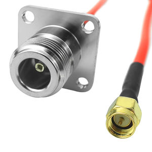 Câble coaxial RF N femelle 50Ω, assemblage de câble de raccordement RG402 Pigtail, longueur 150 mm, connecteur à angle droit, 3FT 10FT - Product Image 1