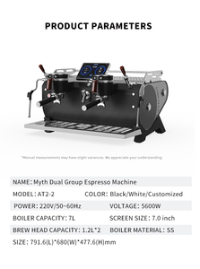 Máquina de Café Espresso Comercial, Cafetera Cappuccino de Doble Grupo con Bomba Rotativa Importada - Product Image 6