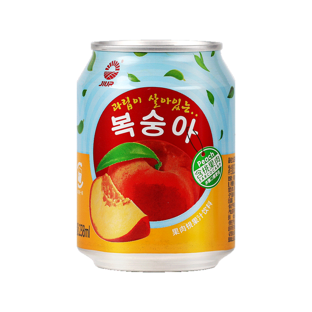 JIUR Sweet Peach Flavor Juice Hot Sale Canned Bulk Beverages Casual Party Drinks Wholesale Bulk