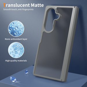 Coque de téléphone personnalisée Samsung Z Fold 7 8 avec protection de charnière, grise, antichoc, effet peau mate, pour vente en gros - Product Image 5