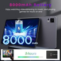 Tablette Android 14 ultra-fine de 12 pouces, 6 Go de RAM, 256 Go de ROM, processeur Unisoc T616, 4 haut-parleurs, Wi-Fi 5G, 4G LTE, batterie 8000 mAh