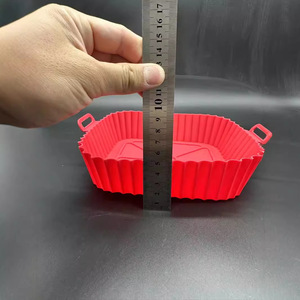 Silicone Baking Tray Square 17x17x5cm Red Oven Safe Dishwasher Safe Food Grade High Temperature Resistant Cooking Mat - Product Image 4