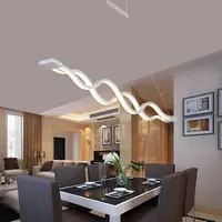 Moderne LED-Decken-Kronleuchter-Hänge leuchte, Aluminium-LED-Kronleuchter Dimmbare LED-Pendel leuchte für Esszimmer