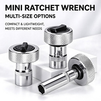 3 PCS Set Kunci Pas Ratchet Metrik Baja OEM dengan Gagang Reversibel Ukuran Drive 1/4 3/8 1/2 Cangkang Besi Kunci Pas Jari