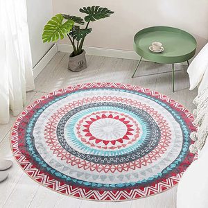 DONGWO Rose Géométrique Gris <span class=keywords><strong>Tapis</strong></span> <span class=keywords><strong>Rond</strong></span> Boho Mandala <span class=keywords><strong>Tapis</strong></span> pour Salon Chambre <span class=keywords><strong>Salle</strong></span> <span class=keywords><strong>De</strong></span> <span class=keywords><strong>Bain</strong></span> <span class=keywords><strong>Tapis</strong></span> <span class=keywords><strong>de</strong></span> Sol <span class=keywords><strong>Tapis</strong></span> Lavable - Product Image 1
