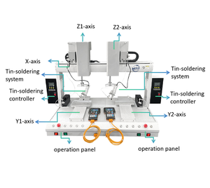 Machine à souder double tête entièrement automatique MSD à cinq axes avec servomoteur, station de soudage de bureau à double poste pour cartes PCB - Product Image 2