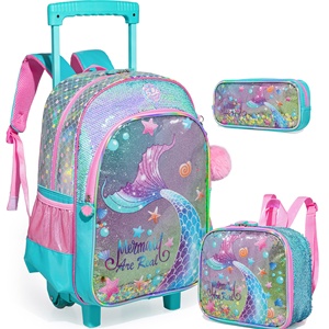 Mochila <span class=keywords><strong>con</strong></span> <span class=keywords><strong>ruedas</strong></span> de sirena <span class=keywords><strong>para</strong></span> <span class=keywords><strong>niñas</strong></span>, maleta de viaje <span class=keywords><strong>para</strong></span> niños <span class=keywords><strong>con</strong></span> lonchera, mochila escolar <span class=keywords><strong>con</strong></span> <span class=keywords><strong>ruedas</strong></span> <span class=keywords><strong>para</strong></span> estudiantes - Product Image 1