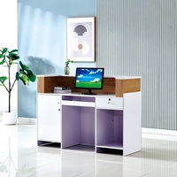 Bureau de réception compact moderne en marbre, gain de place, durable, écologique, anti-rayures, usage commercial, hôtel, centre commercial, bureau