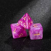Collection de dés polyédriques en acrylique durable et résistant aux rayures, design multi-faces, ensemble de dés pour cadeau de joueur, pour les campagnes de jeu de rôle et le divertissement