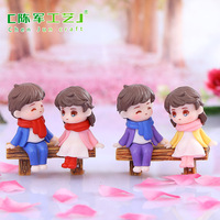 Bonne qualité Chunjun Écharpe Amoureux Paysage En Plastique Jardinage Ornement DIY Girly Coeur Gâteau Décoration Artisanat