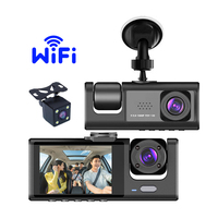 Kamera dasbor mobil Built-in Wi-Fi 24 jam, kamera parkir Monitor mobil penglihatan malam kontrol suara DVR mobil