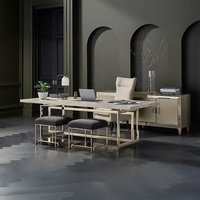 Support TV de luxe en bois massif Console murale réglable Verre miroir en cristal écrasé pour meuble TV Home Media Mogul