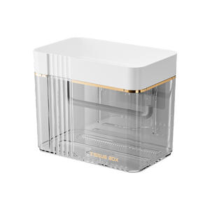 Caja de pañuelos de lujo para montar en la pared, almacenamiento transparente e impermeable para baño y cocina, con pañuelos faciales y toallitas - Product Image 5