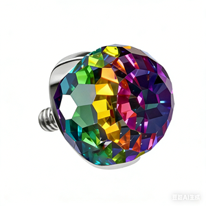 Bijoux de <span class=keywords><strong>piercing</strong></span> labret en titane et zircon coloré, boucles d'oreilles clous tendance pour filles, piercings de <span class=keywords><strong>langue</strong></span>, anneaux de nez, clous d'oreilles diamant - Product Image 4