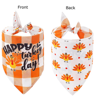 Tanpopo gros personnalisé Double face chien Triangle écharpe Thanksgiving jour Bandana mode Pet vacances Costume accessoires