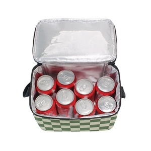 Sac isotherme réutilisable personnalisé pour le déjeuner, idéal pour le bureau, les sorties et les pique-niques, motif écossais vert, pour femmes et hommes - Product Image 6