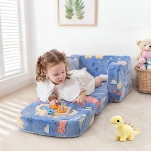 <span class=keywords><strong>Chaise</strong></span> et canapé confortables pour tout-petits, canapé pliable en peluche douce 2 en 1 pour enfants, canapé convertible en <span class=keywords><strong>chaise</strong></span> <span class=keywords><strong>longue</strong></span> pour tout-petits - Product Image 2
