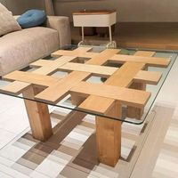 Table basse rectangulaire en bois de noyer de style moderne italien du milieu du siècle, avec plateau en verre, pour hôtel, maison ou bureau