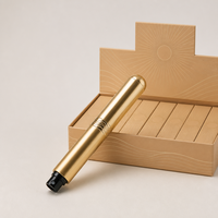 Flacon pulvérisateur de parfum vide en métal doré de 35 ml, atomiseur rechargeable avec capuchon doré, vente en gros, boîte de présentation de 480 unités, logo personnalisé