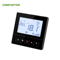 Comfurter 24v 3 Fan Speed EC Fan Modulating Relay Valve Modbus RS485 Wifi Tuya Control de voz Controlador de temperatura ambiente