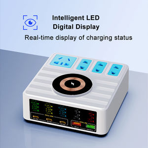 <span class=keywords><strong>Chargeur</strong></span> USB multiport 140W Chargement sans fil QC3.0 18W 10-en-1 PD Station de charge pour iPhone pour ordinateur portable <span class=keywords><strong>Samsung</strong></span> - Product Image 5