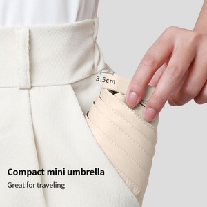 Mini 6 Fold Parasol Textile StrongestTravel <b>Umbrella</b> <b>Windproof</b> Folding <b>Umbrellas</b> Easy Carry for Women and Men - Product Image 6