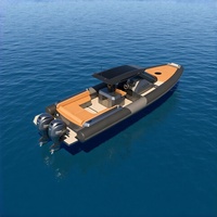 Bateau pneumatique de luxe de 10,6 m conçu en Italie, bateau pneumatique en aluminium de 35 pieds, coque à marches en Hypalon, bateau de patrouille rapide, bateau de tourisme gonflable