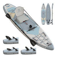 Planche de paddle gonflable 12'x35"x6" Drop Stitch pour lacs et rivières, sports nautiques unisexes, livraison directe disponible