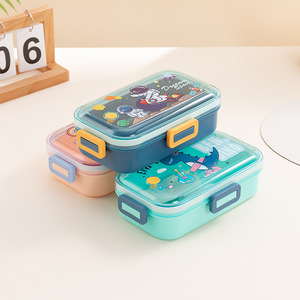 Boîte à lunch portable pour étudiants et employés de bureau, compartiment à salade avec fonction de chauffage au micro-ondes - Product Image 1