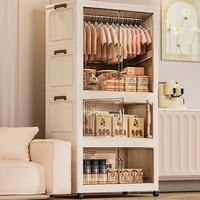 Armoire de rangement pliable multifonctionnelle en plastique durable pour chambre d'enfant et salle de bain