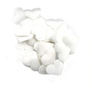 Coriandoli in Tessuto a Forma di Cuore Ilan 3mm Bianchi 15pz Decorazione per Matrimonio - Product Image 1
